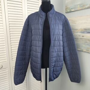 Voyager Medium Navy Blue Quilted Full Zip Jacket